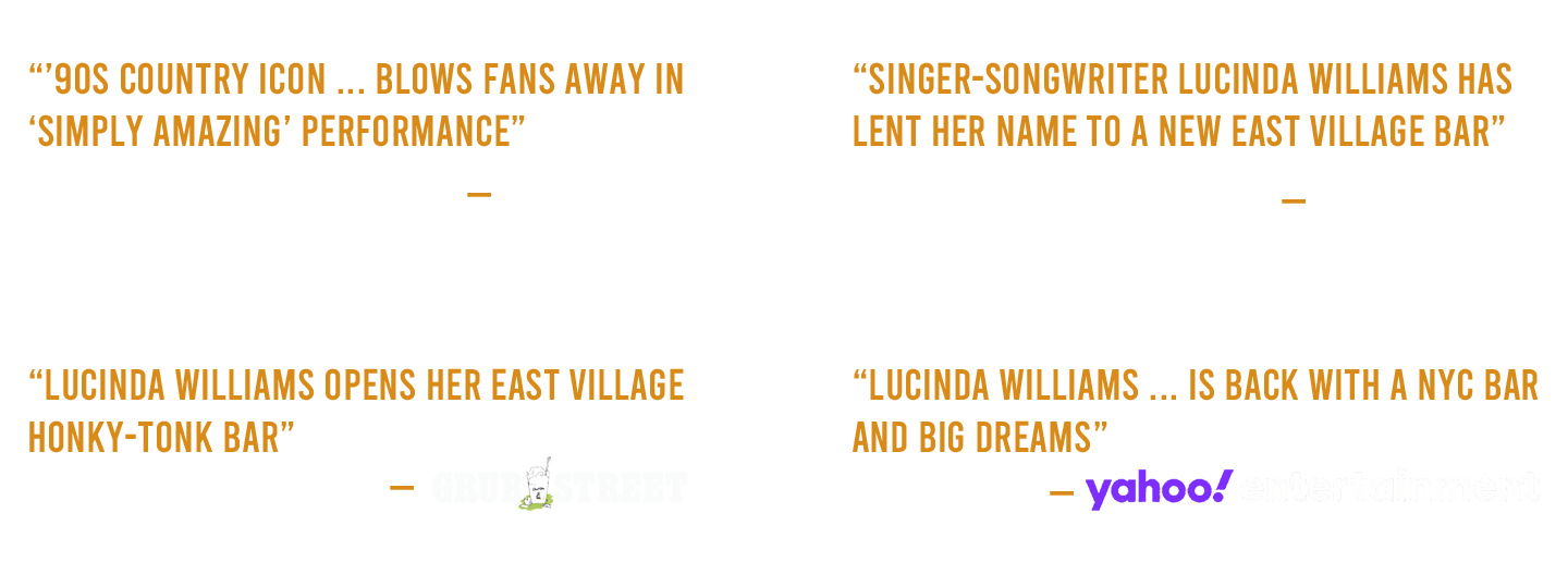 Lucinda's Press Quotes