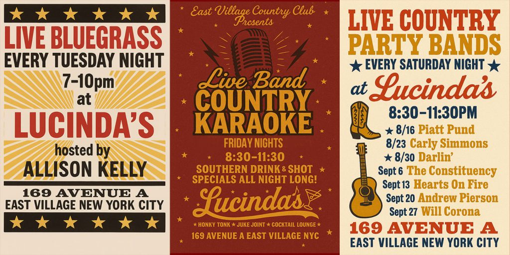 Country Music Weekly Events